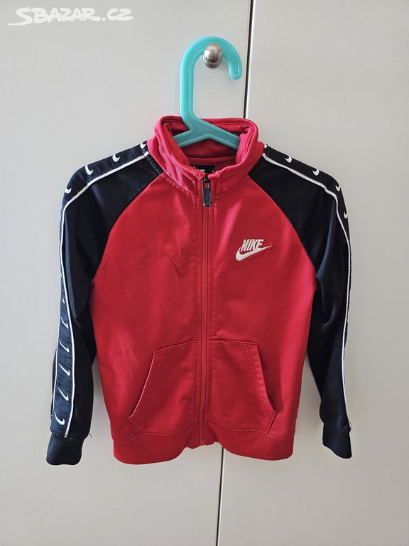 Modrá sportovní bunda NIKE, mikina NIKE, vel. 116