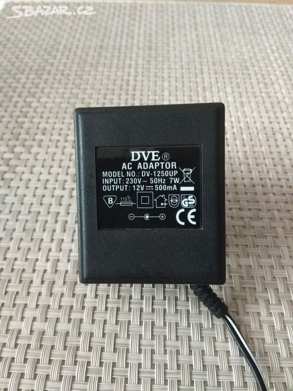 DVE AC adaptér DV-1250UP 12V 500mA