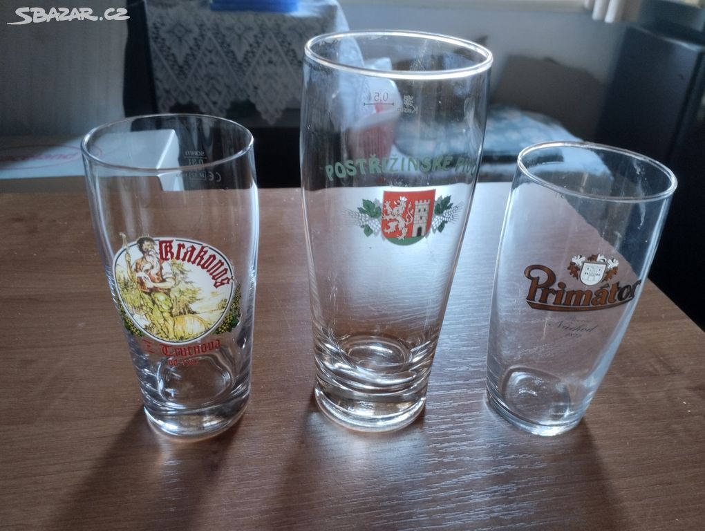 3 x sklenice na pivo