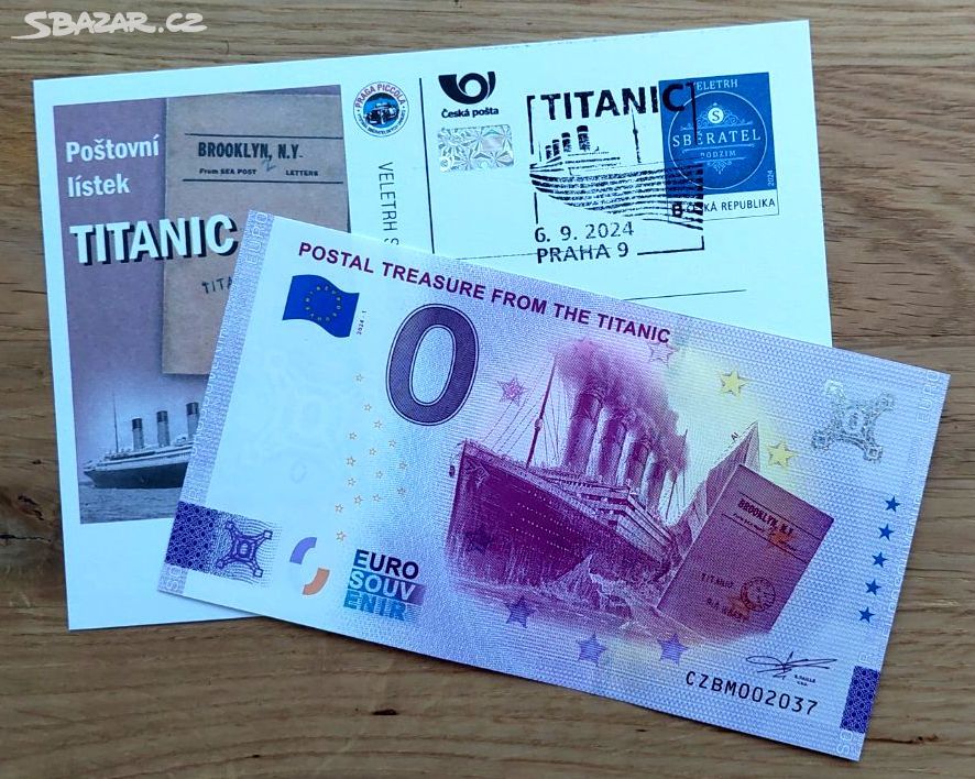 0 EURO BANKOVKA "POSTAL TREASURE FROM THE TITANIC"