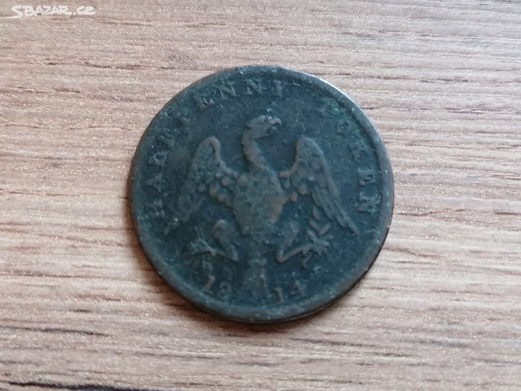 Kanada 1/2 Penny 1814 mince kolonie Lower Canada