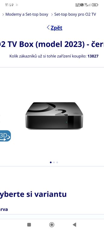 Prodám nejnovější model set-top box O2