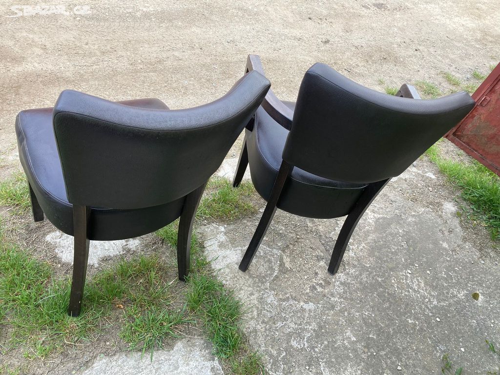 Židle čalouněná koženková bez područek