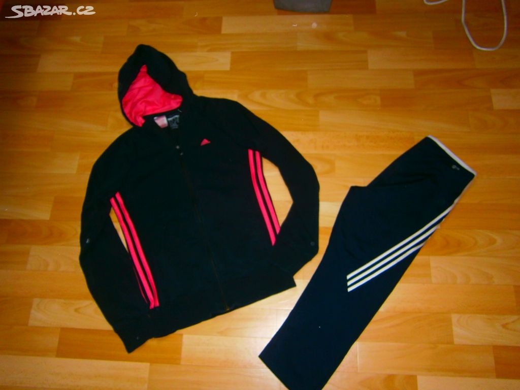 Černá mikina a legíny vel.158/164 Adidas