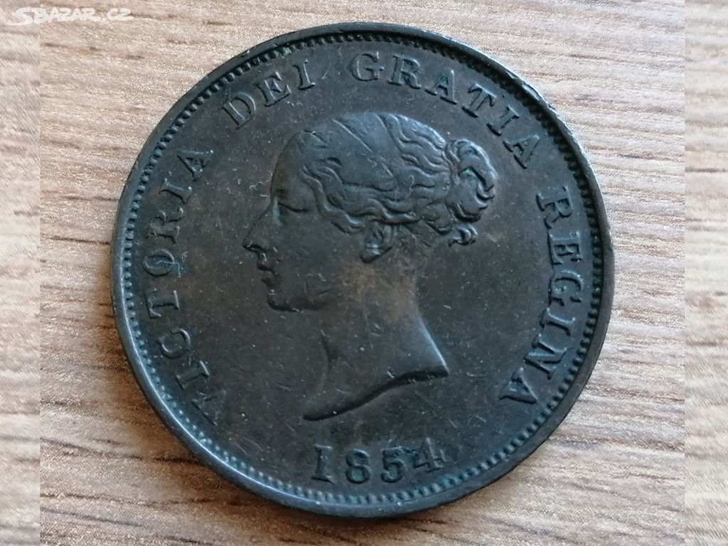 New Brunswick 1 Penny 1854 koloniální mince Kanada