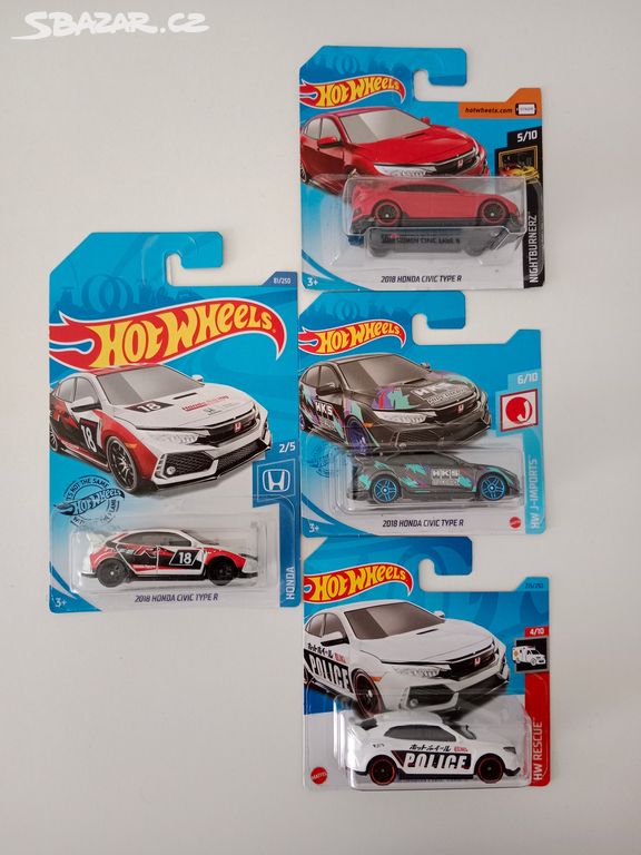 Autíčka Hot Wheels Honda Civic Type R