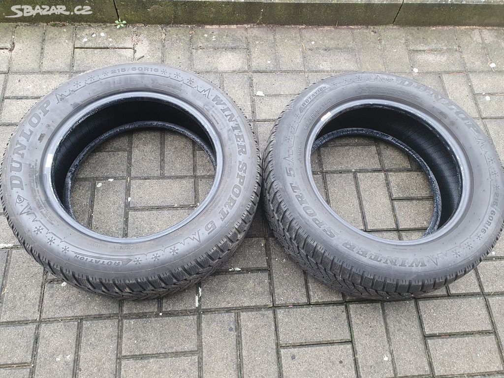 2ks Zimní pneu Dunlop 215/60/16