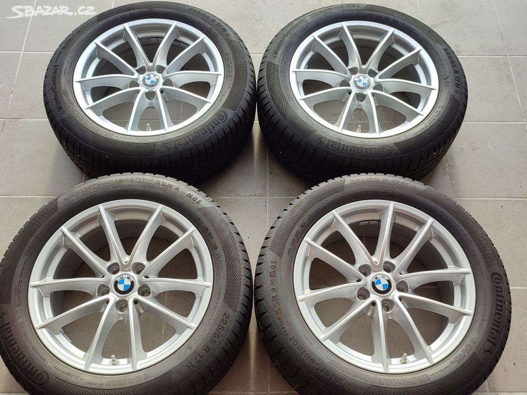 Zánovní originál ALU BMW 17" 5x112 ET27 pneu 225