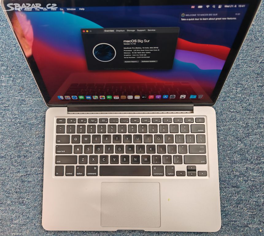 MacBook Pro 13", 16GB RAM, 250GB mid 2014