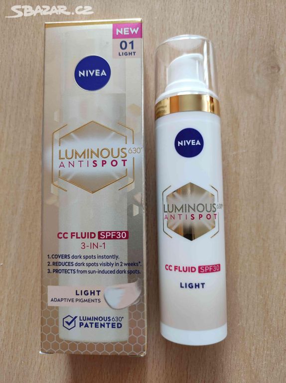 Nivea Luminous630 CC krém 3 v 1 světlý s OF 30