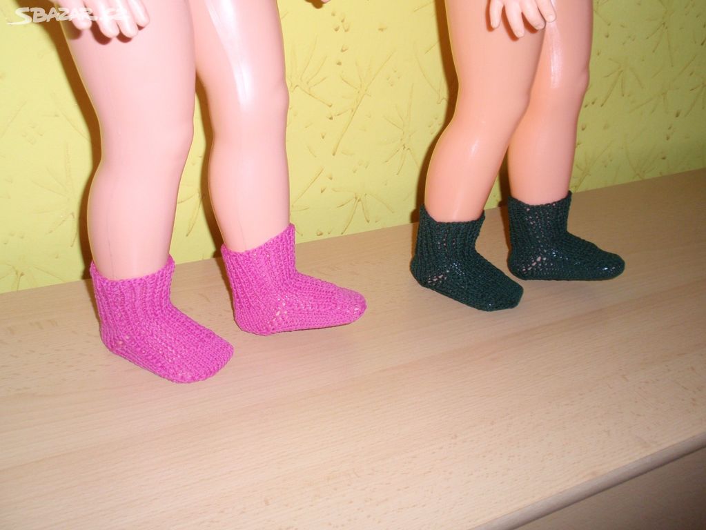 Ručně pletené ponožky na panenku Hamiro 60cm