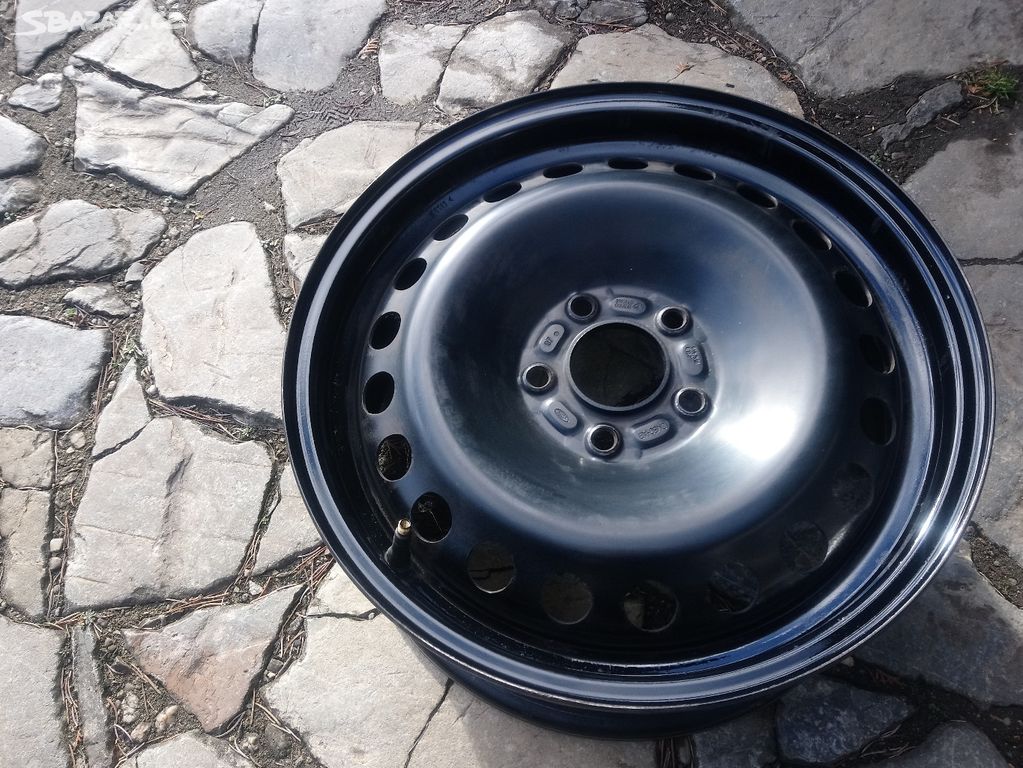 4 plechové disky 16 5x108 FORD VOLVO + čilda TPMS