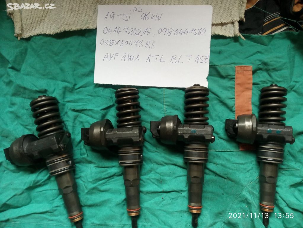 vstřiky 1.9tdi pd 63kw 74kw 77kw 96kw 85kw