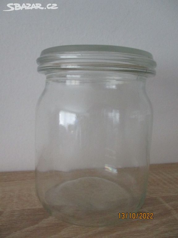 Skleněná dóza, zavařovací sklenice - 1 litr