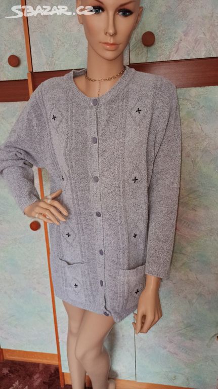 Nový pulover , svetr, vesta s kapsami velikost L