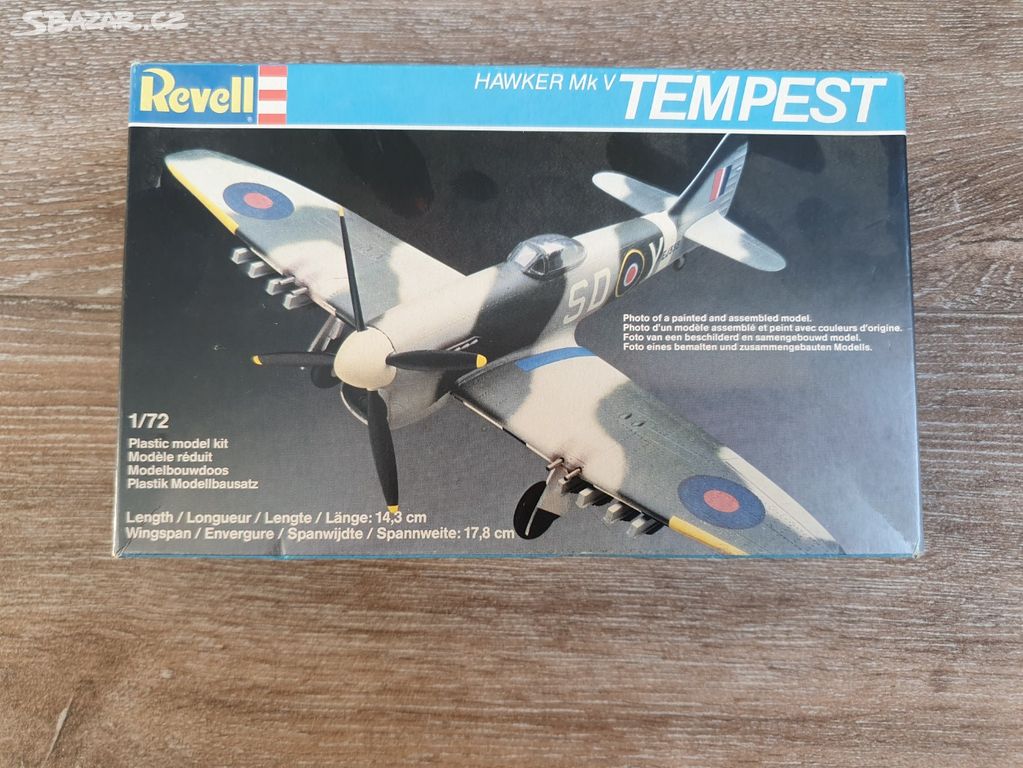 Hawker Tempest - mk. V, plastikový model Revell