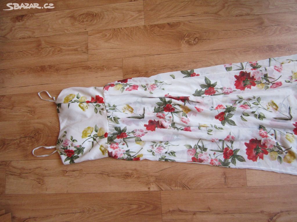 Letní šaty vel. S/M, délka 150 cm včetně ramínek