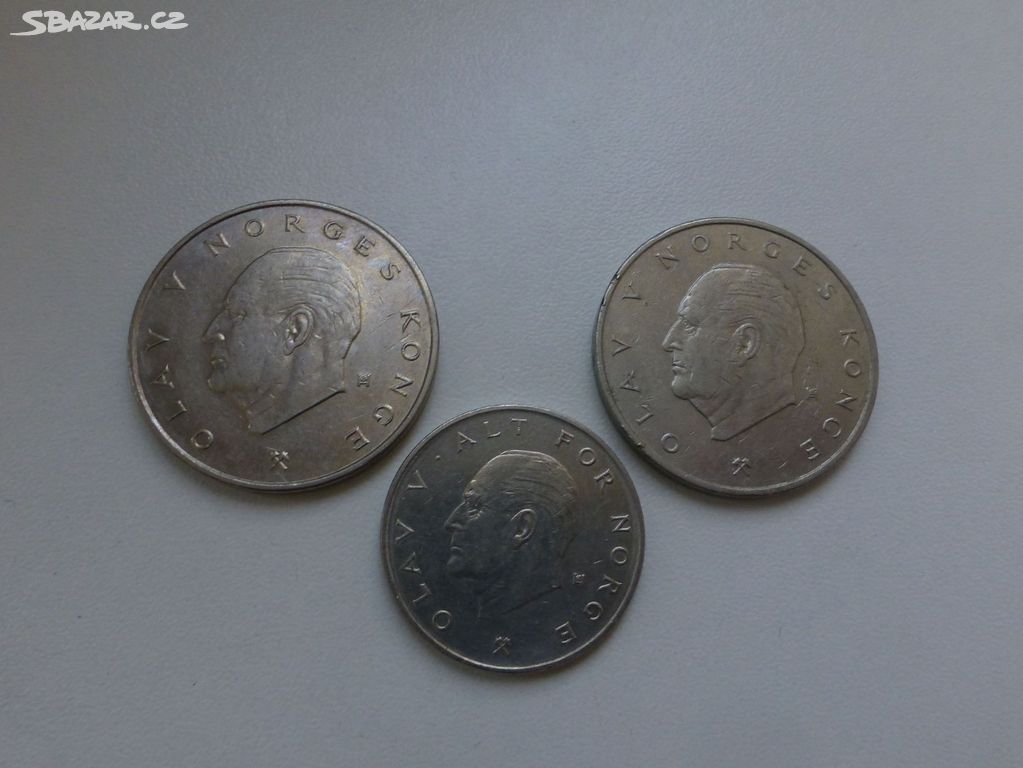 Konvolut - 3 mince - Norsko - Koruna a pětikoruny