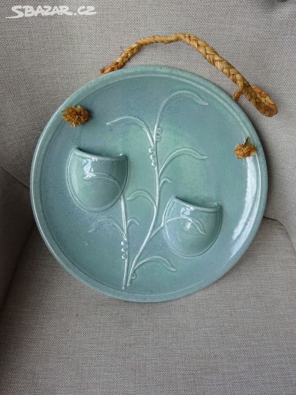 Art deco nástěnný keramický talíř /váza