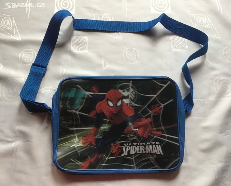 Taška přes rameno modrá Spiderman = 55 Kč