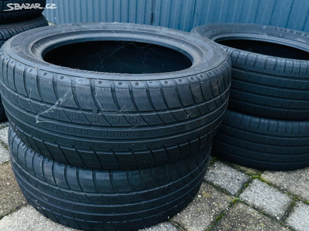 2x zimní pneu Tomket 205/55 R16 - na dojetí v létě