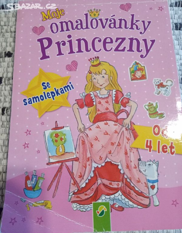 Prodám Moje omalovánky Princezny se samolepkami