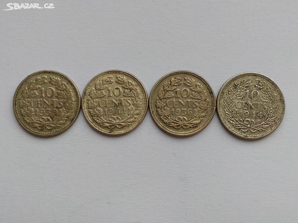 Ag mince 4x 10 centu Holandsko