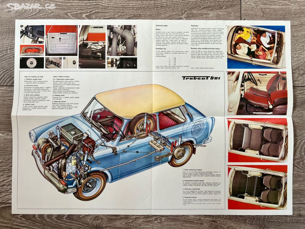 Prospekt Trabant 601 ( 1973 ) DDR ( česky )