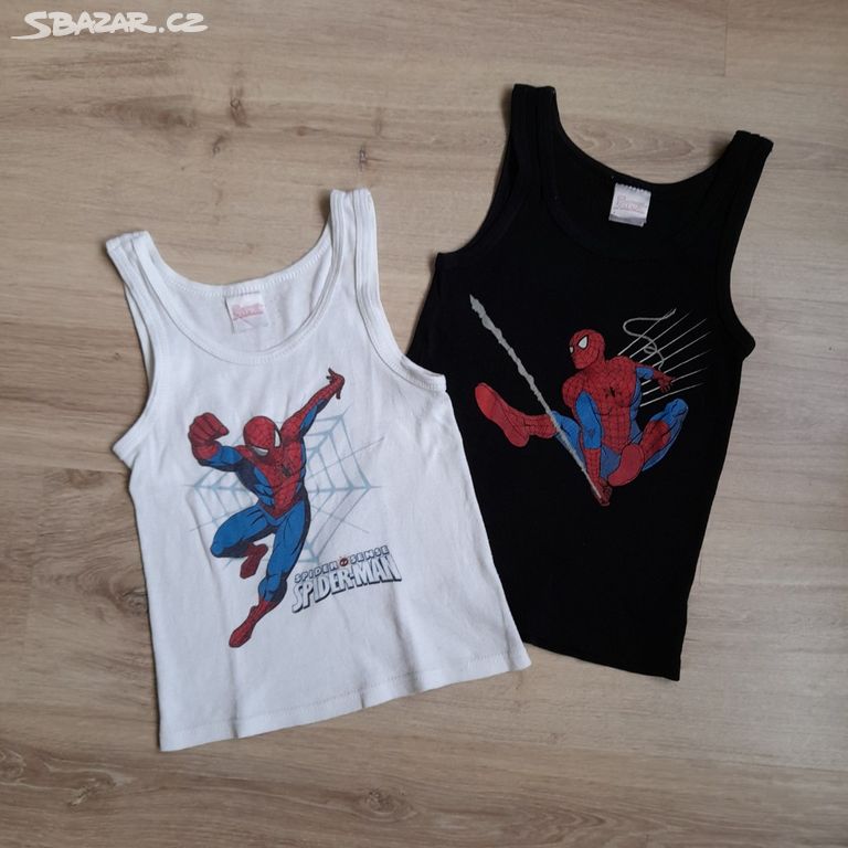 Dětské tílko (2 ks) se spiderman, vel. 122