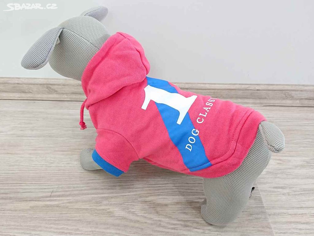 Obleček pro psy HOODIE 26 cm růžový