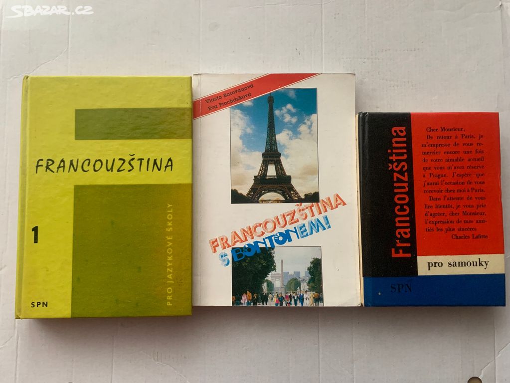 Francouzština - 3 učebnice ve velmi dobrém stavu