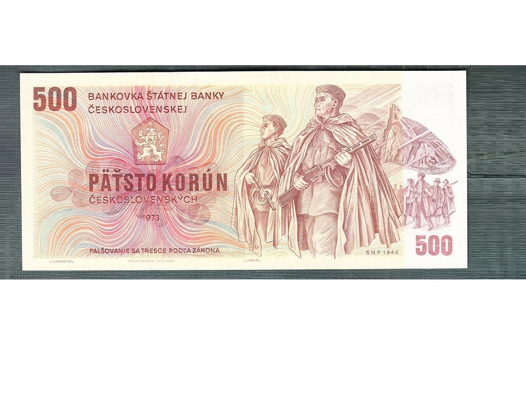 Staré bankovky 500 kčs 1973 bezvadný stav