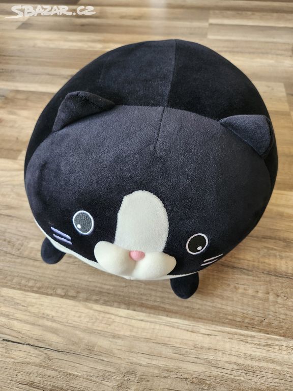 Plyšový polštář kočka černobílá Albi