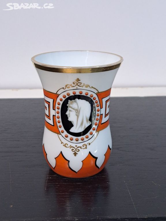Starožitný pohár sklenice Biedermeier 19 st. 7267