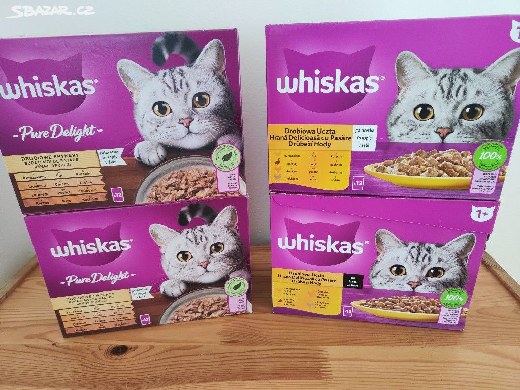 Whiskas kapsičky nové 80,- Kč/KS