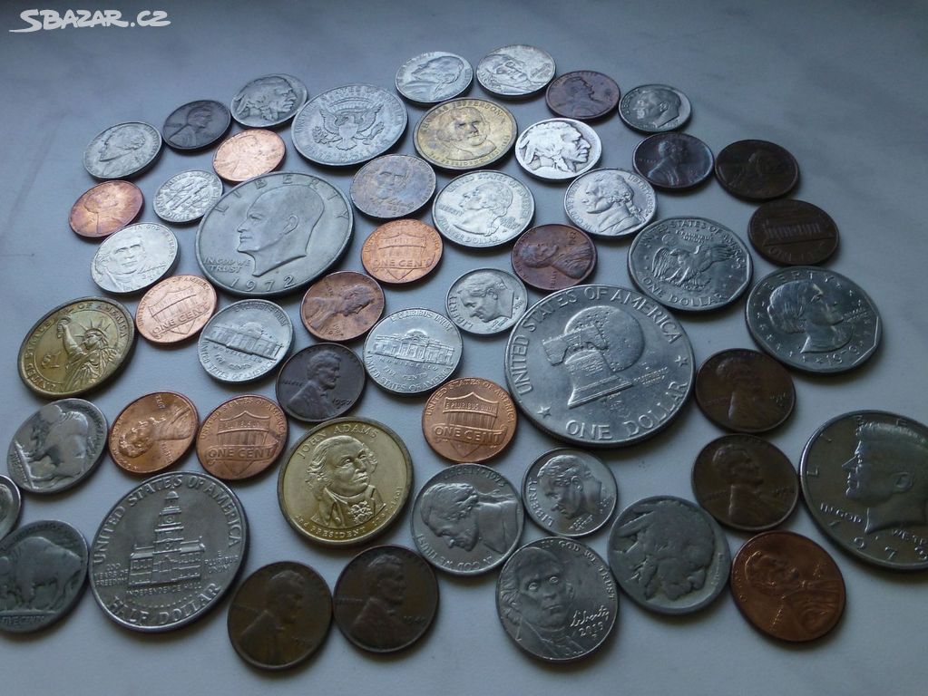 USA - VELMI zajímavý konvolut 50 mincí