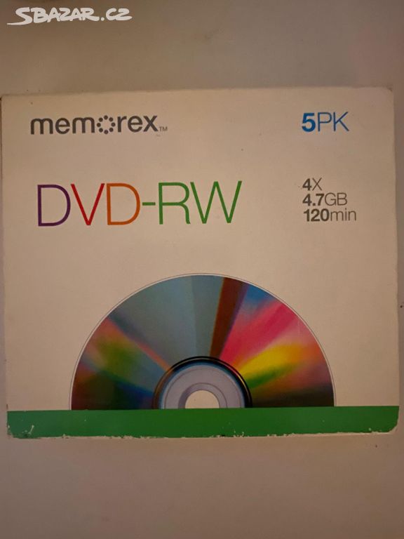 DVD-RW MEMOREX 4.7GB 4x 5ks slim pack