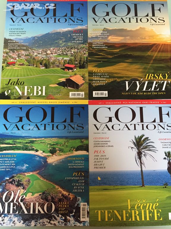 4x Golf Vacations časopisy