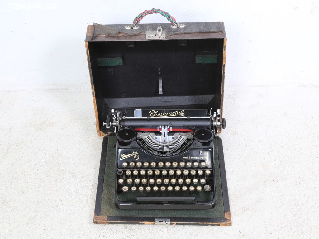 (8) Krásný retro psací stroj Rheinmetall - vintage