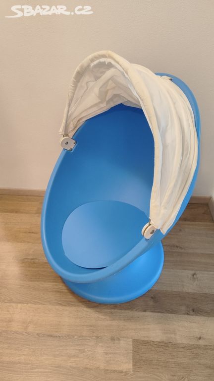Otočné křeslo Ikea PS LÖMSK modrá/bílá