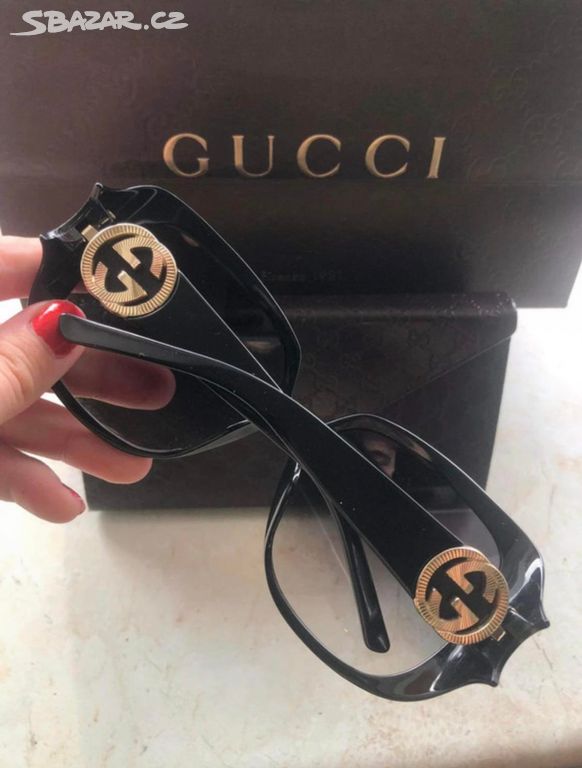 Gucci luxusní černé sluneční brýle - ORIGINÁL!!!