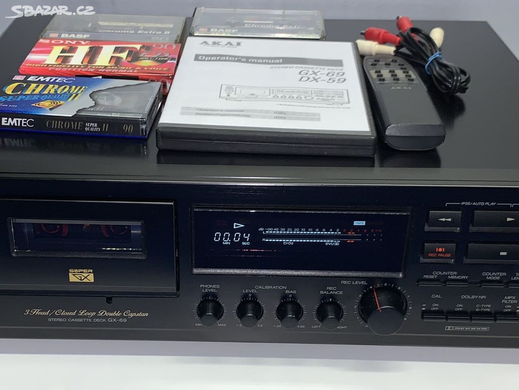 AKAI GX-69 Cassette Deck + DO/ Dolby B-C/ HX PRO