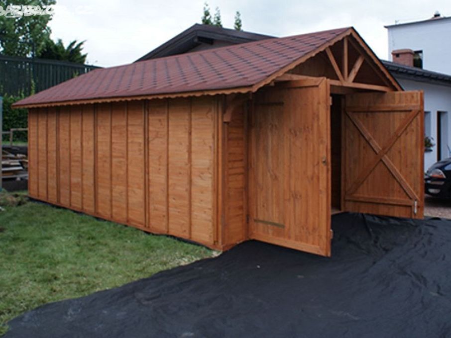 Dřevěná garáž 3x4,5m, 4x4,6x4,3x6m