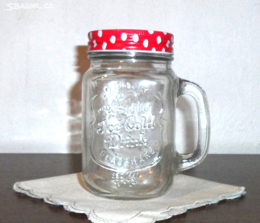 Skleněný DŽBÁNEK, Ice Cold Drink, Glassware 1841
