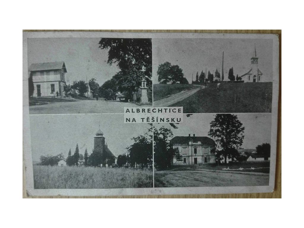 Historická pohlednice - Albrechtice u Č. Těšína