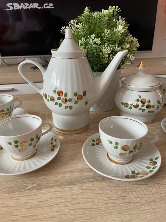 Porcelánový čajový servis starožitný porcelán USSR