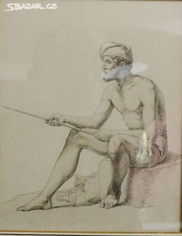 Obraz- Kresba rybáře(575)