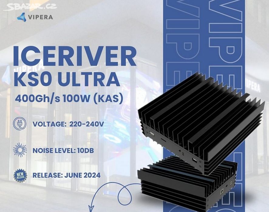 IceRiver KS0 ULTRA 400GH/s Kaspa + zdroj+dopzdarma