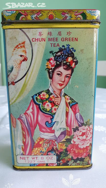 Stará dóza od čínského zeleného čaje