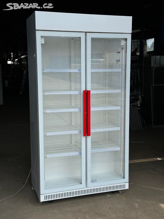 Prosklená chladicí lednice 117x63,5x226cm
